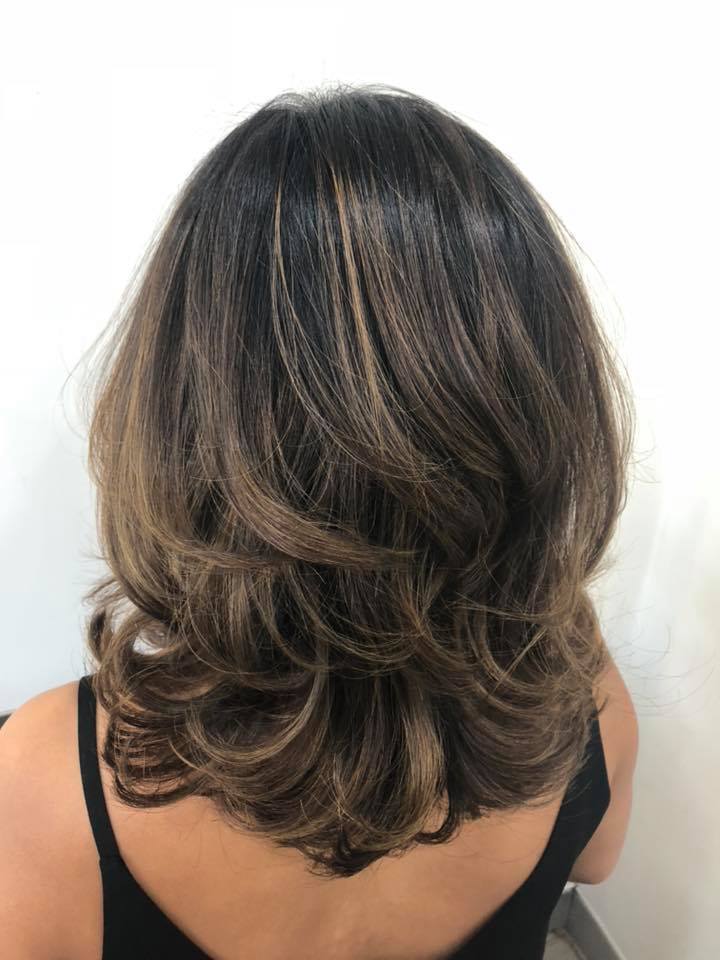 Brunette with Highlights