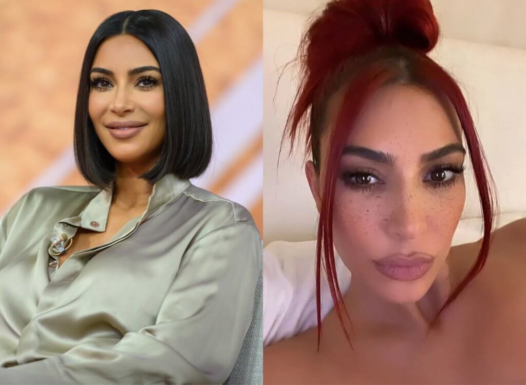 Kim Kardashian hair transformation