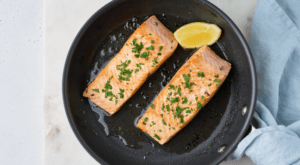 Eat food with healthy fats like omega-3s. This will help boost hair growth and nourish hair follicles. Salmon is perfect!