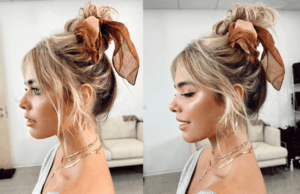 throw your hair in a loose hairstyle to care for your hair this summer